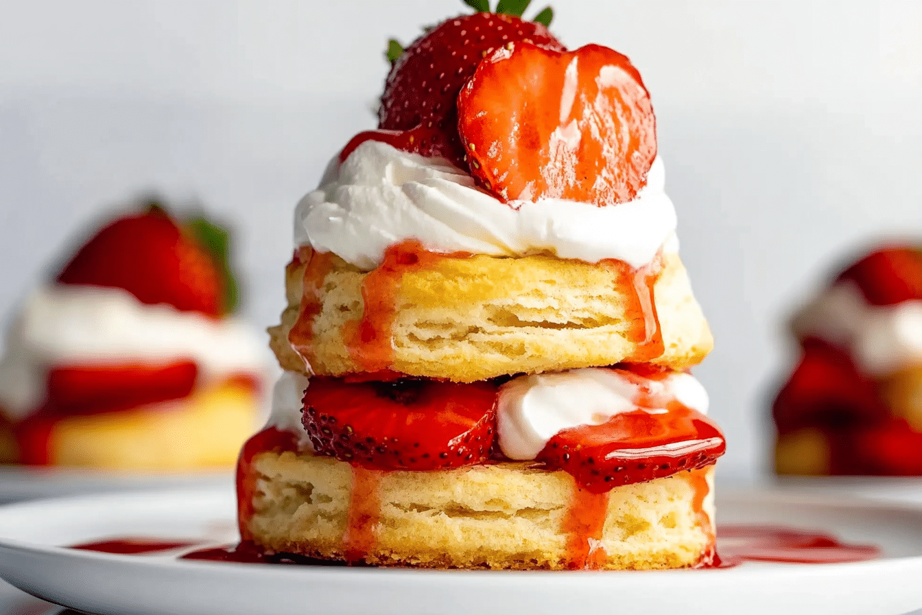 Gluten-free strawberry shortcake recipe with fresh strawberries and cream