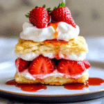 Gluten-free strawberry shortcake recipe card photo