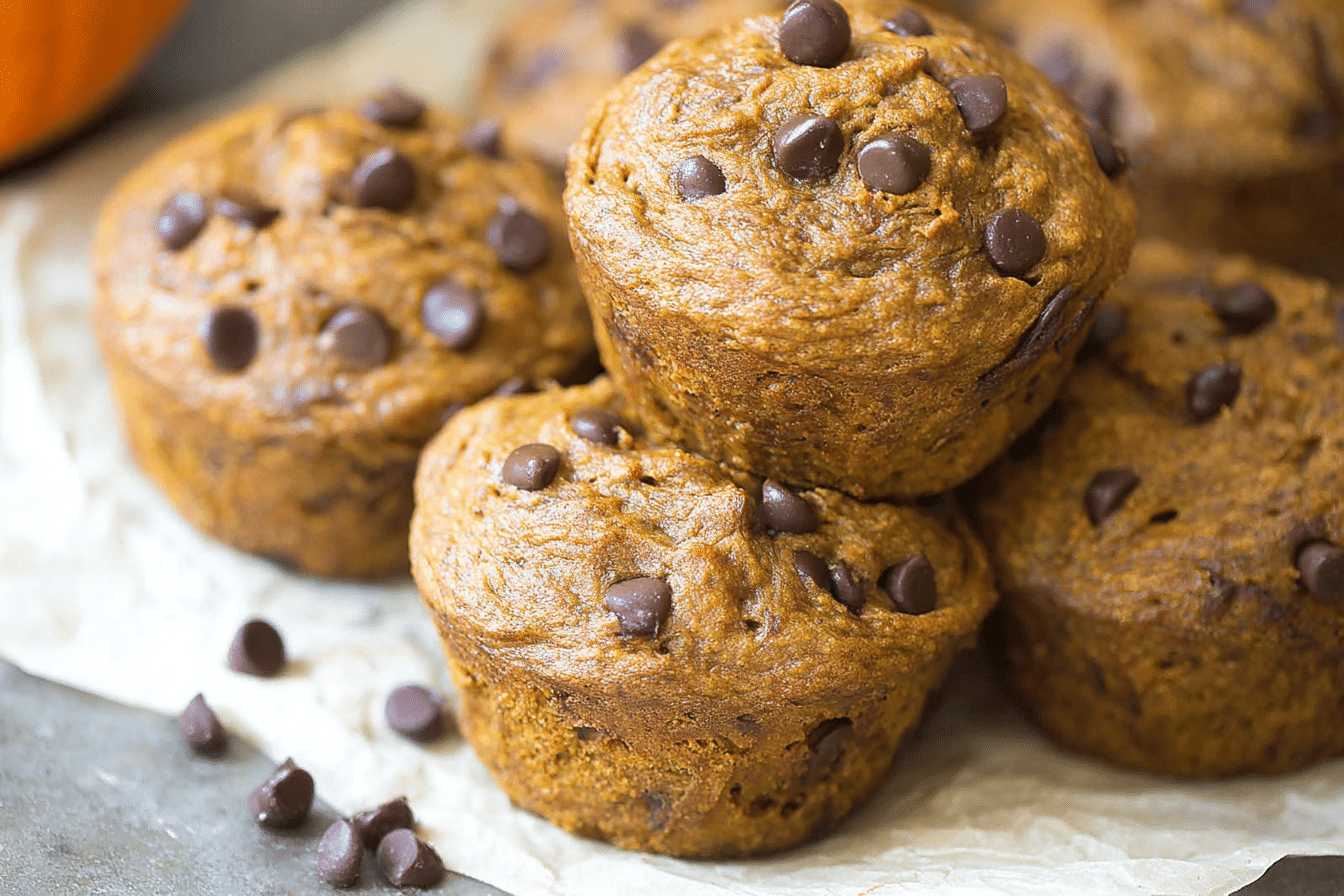Healthy Pumpkin Chocolate Chip Muffins