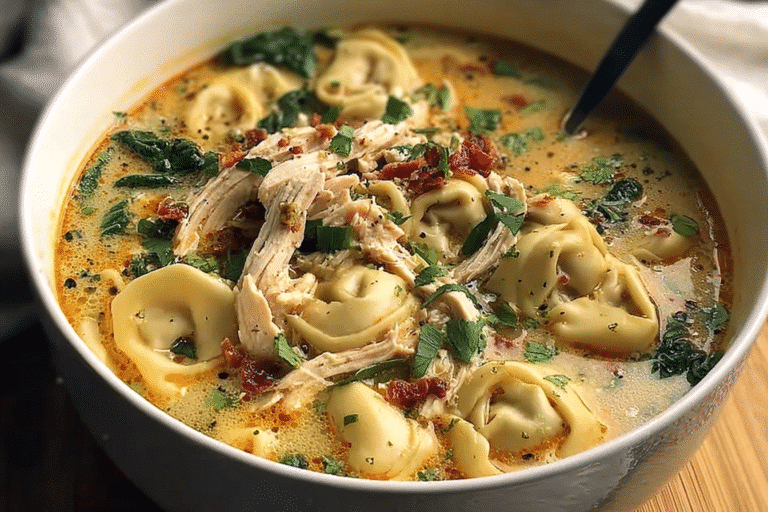 Marry Me Chicken Tortellini Soup