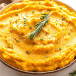 Mashed Butternut Squash with Goat Cheese and Rosemary