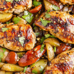 One Pan Roasted Garlic Teriyaki Chicken and Potatoes