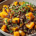 Umami Wild Rice Pilaf with Roasted Butternut Squash