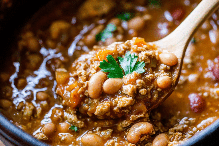White Bean Turkey Pumpkin Chili