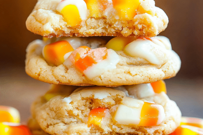White Chocolate Candy Corn Cookies