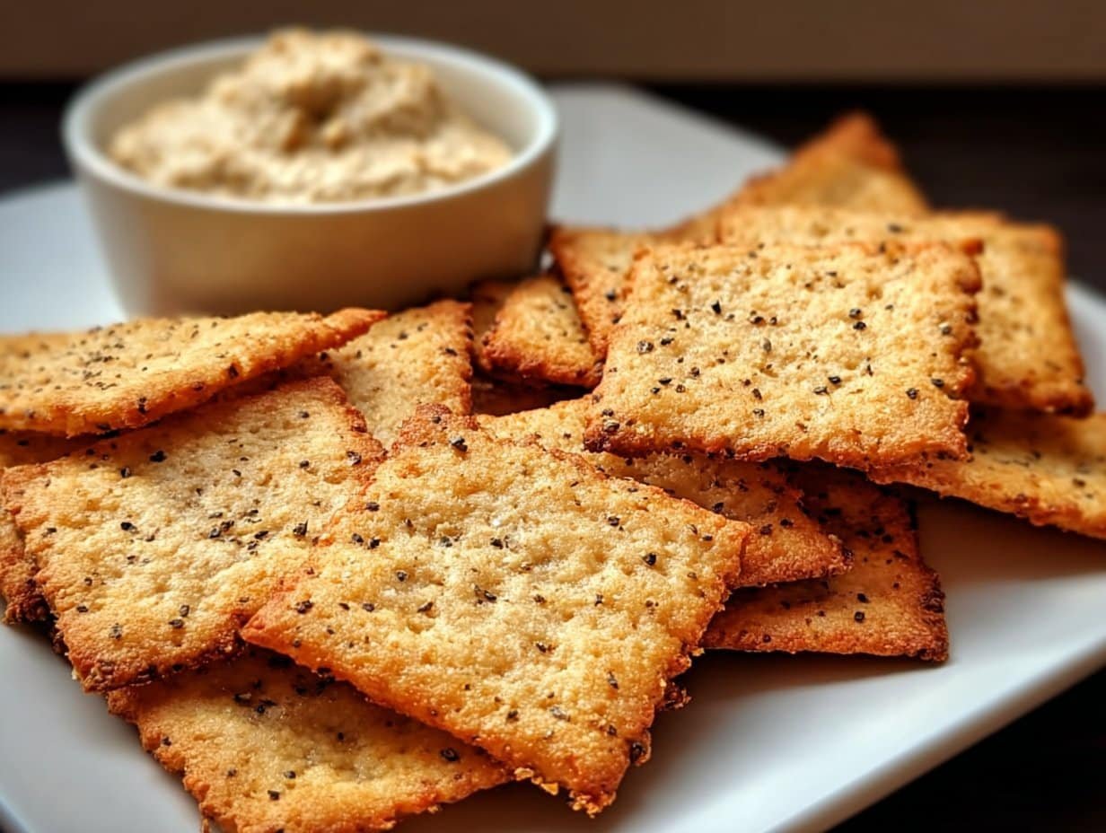 Crispy 5-Ingredient Almond Flour Crackers for Guilt-Free Snacking