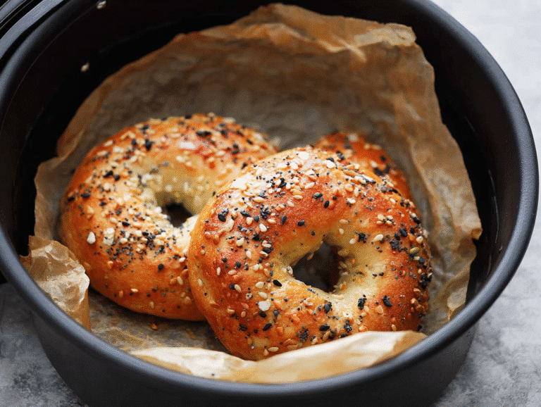 Air Fryer Protein Bagels