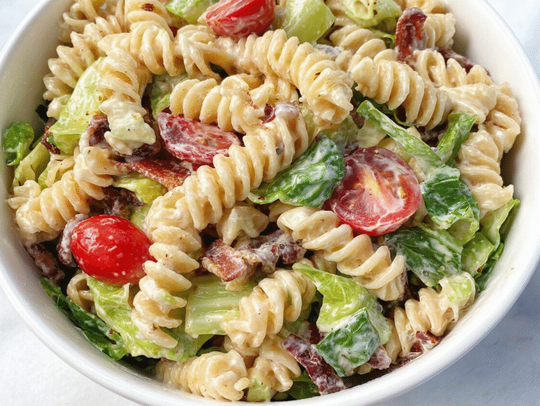 Best Gluten Free Dairy Free BLT Pasta Salad