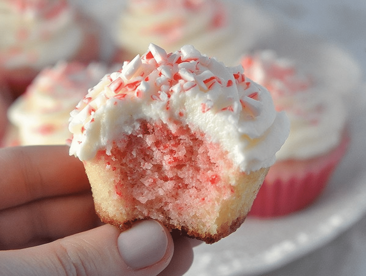Candy Cane Cupcakes