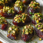 Delicious Roasted Boursin Stuffed Dates with Pistachios Recipe