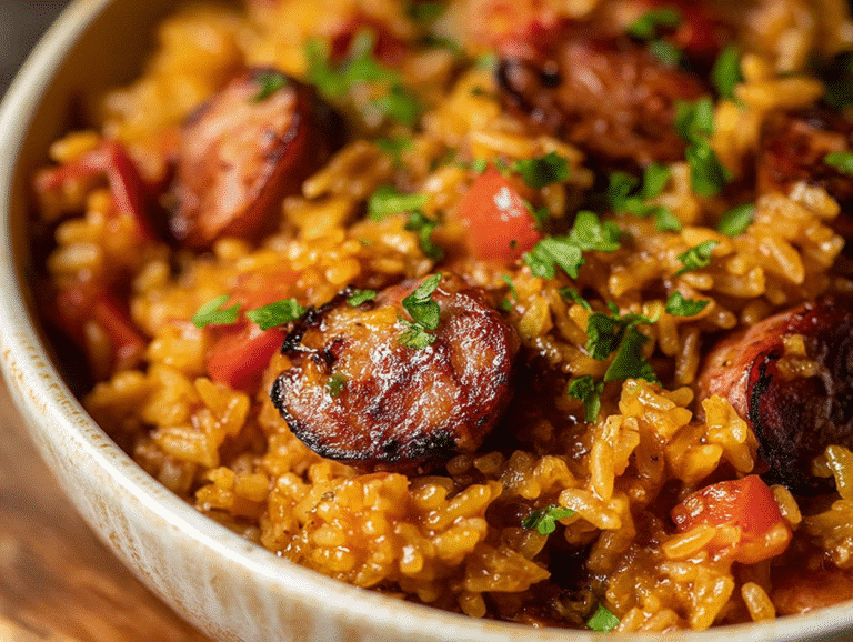 Easy Cajun Dirty Rice with Sausage