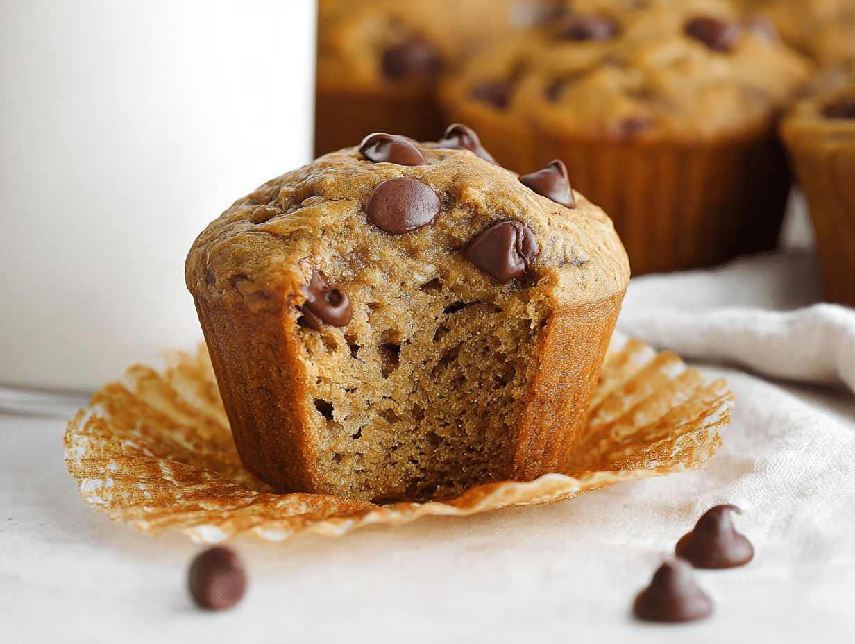 Gluten Free Banana Chocolate Chip Muffins