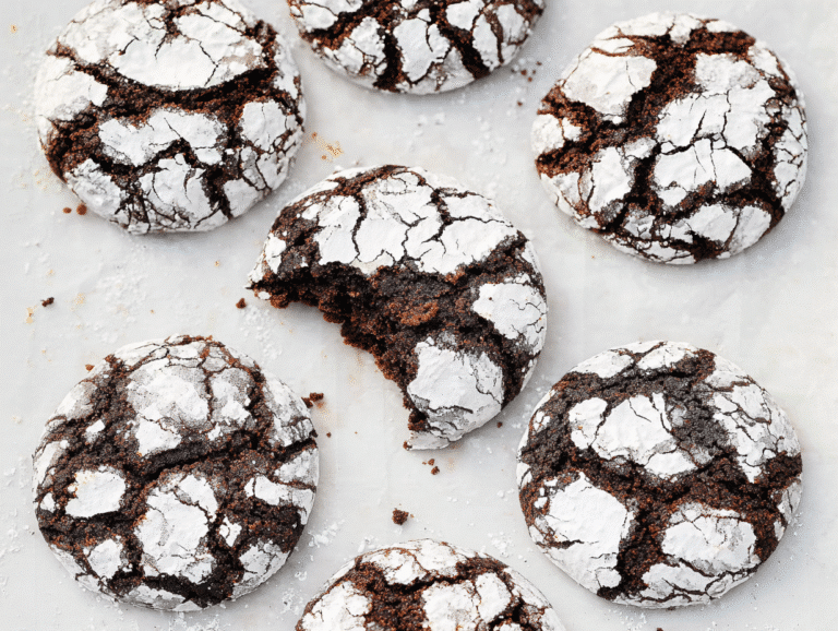 Gluten Free Chocolate Crinkle Cookies