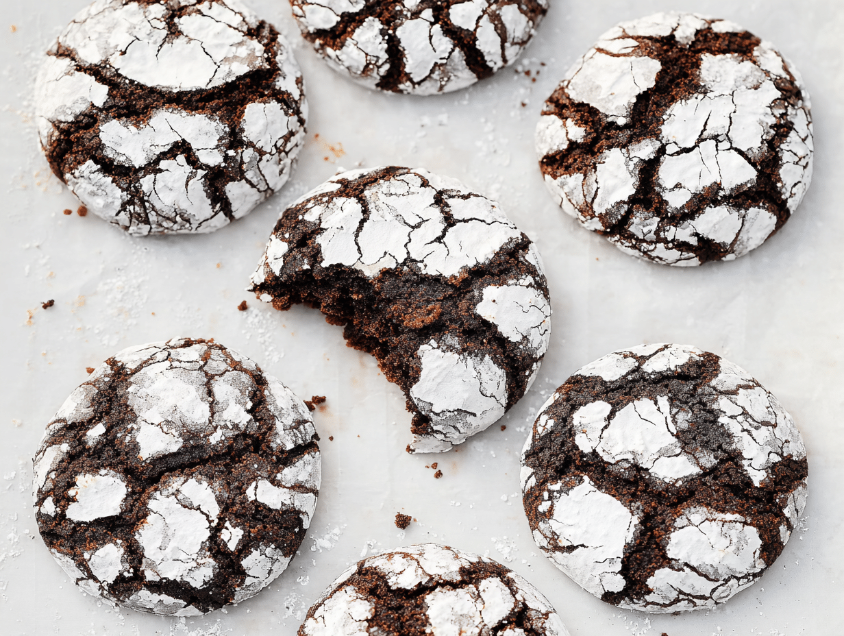 Gluten Free Chocolate Crinkle Cookies