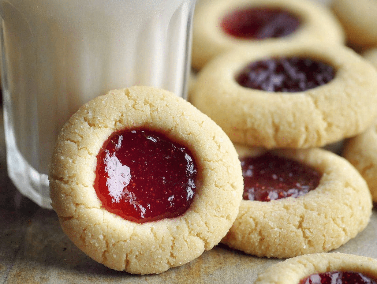 Gluten Free Jam Thumbprint Cookies