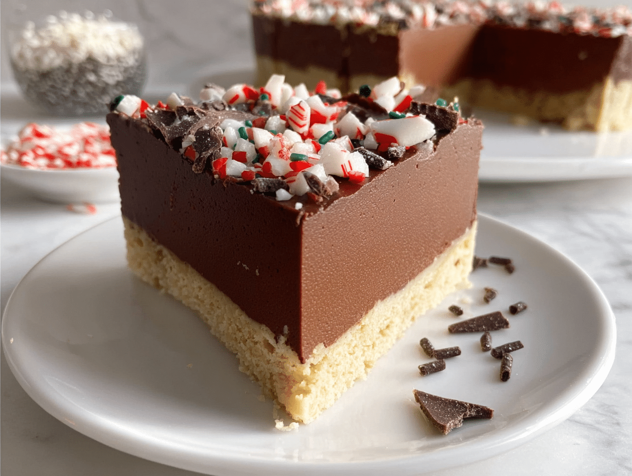 No Bake Peppermint Tart