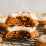 Soft & Chewy Gluten Free Pumpkin Cookies with Frosting