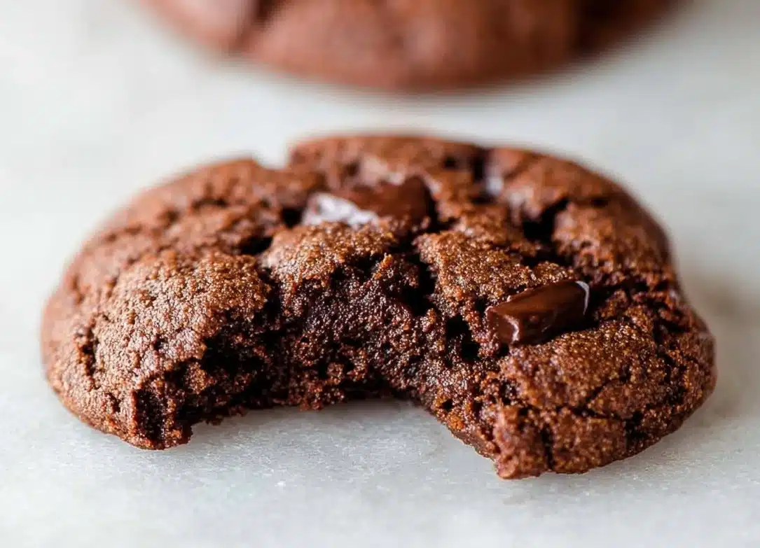 Delicious Almond Flour Chocolate Cookies on a plate, gluten-free dessert.