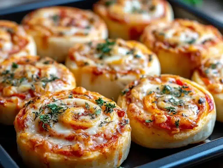 Delicious gluten free pizza pinwheels served on a white plate