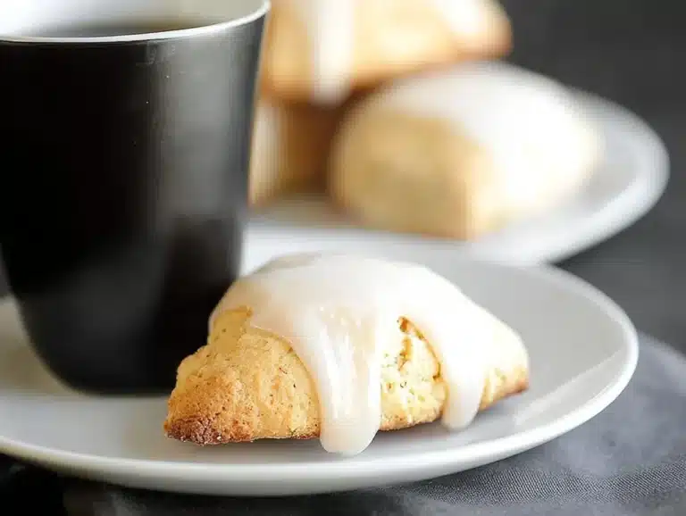 Freshly baked gluten free vanilla scones on a plate