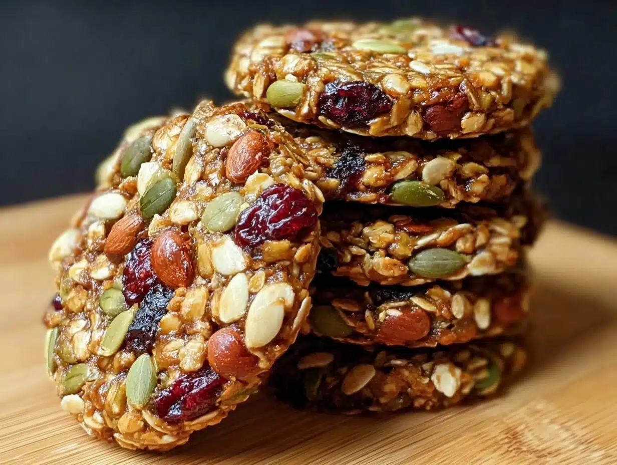 Healthy nut and seed energy cookies for a nutritious snack.