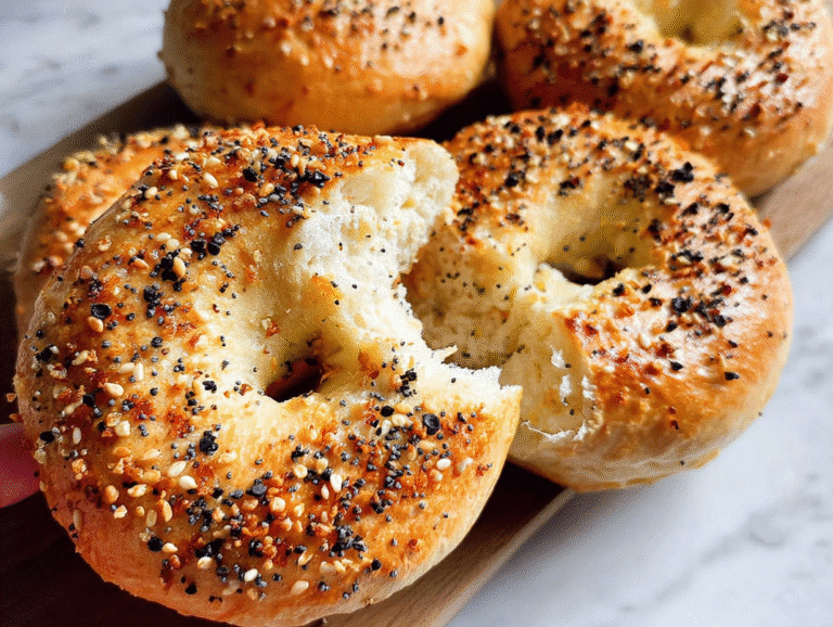 Air Fryer Protein Bagels