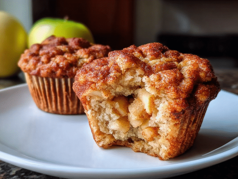 Apple Cinnamon Greek Yogurt Muffins