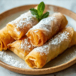 Baked Apple Pie Rice Paper Rolls