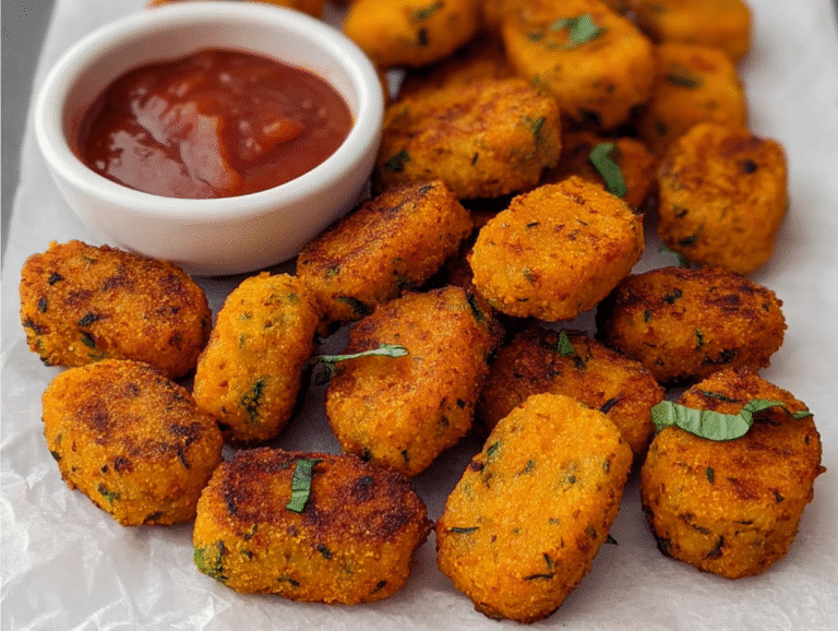 Baked Sweet Potato Zucchini Tots