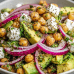 Chickpea Feta Avocado Salad