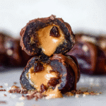 Chocolate Covered Dates Stuffed with Peanut Butter