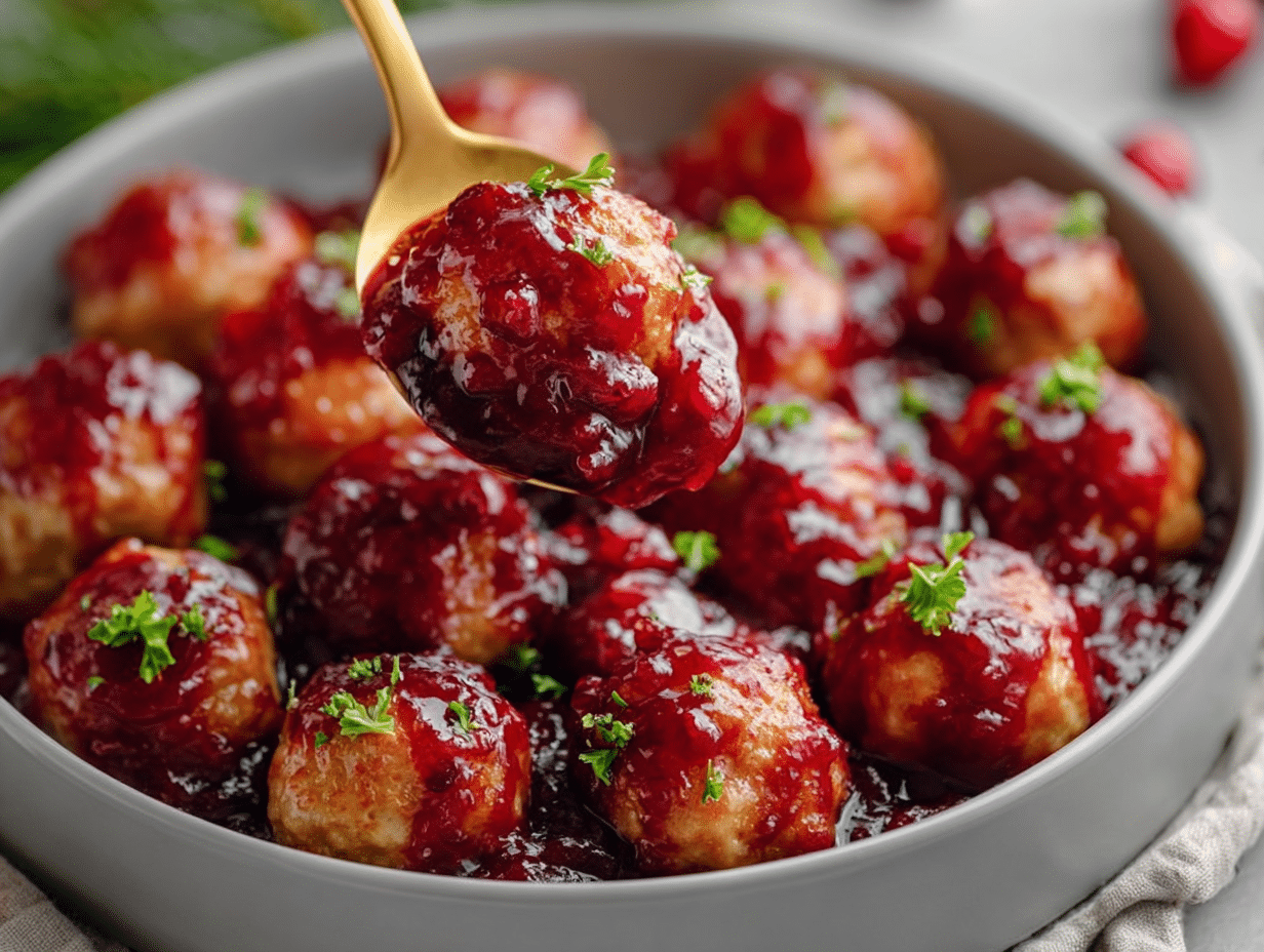 Christmas Cranberry Meatballs