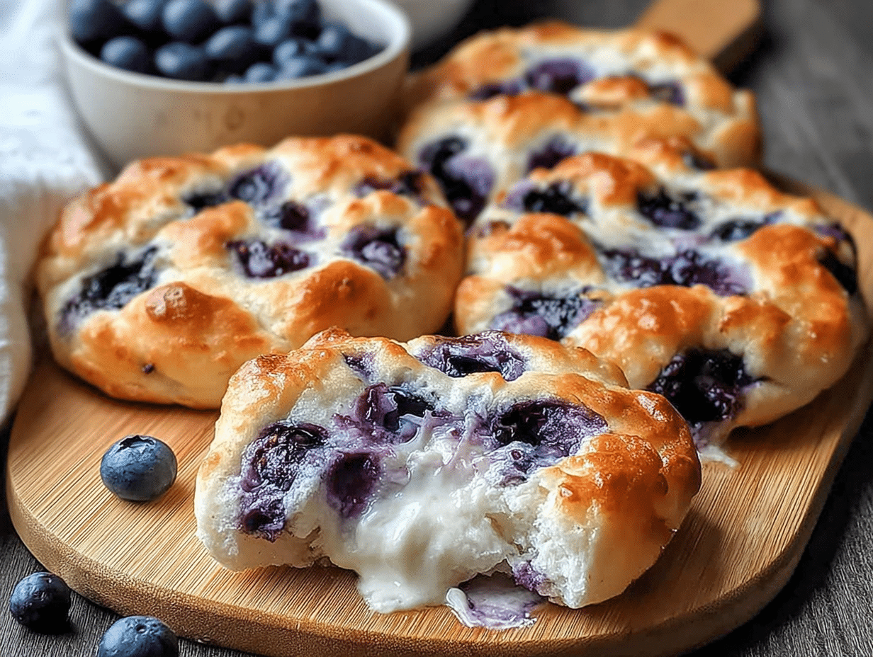 Cottage Cheese Blueberry Cloud Bread