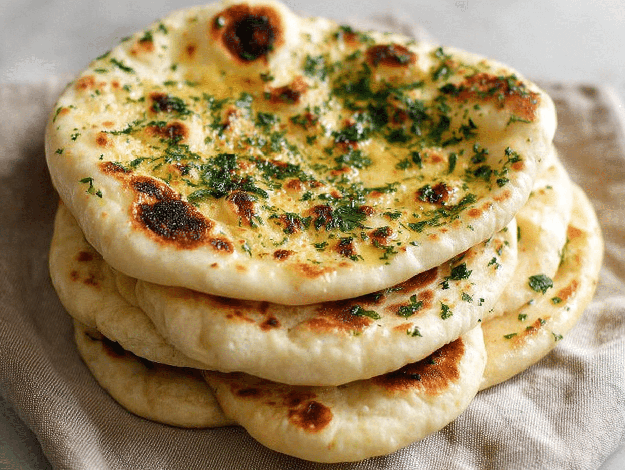 Cottage Cheese Garlic Naan (High Protein, No Yeast!)