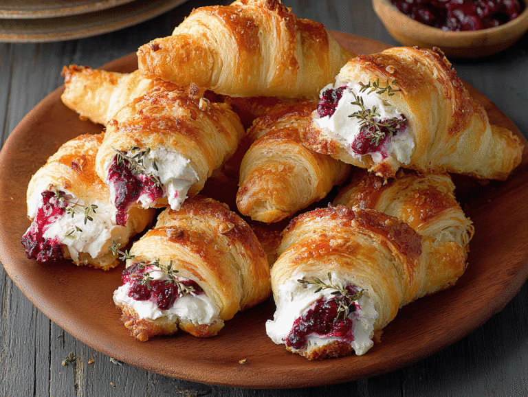 Cranberry Cream Cheese Crescent Bites