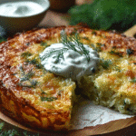 Crispy Cabbage Pie with Dill Cream Sauce