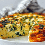 Crustless Cottage Cheese Breakfast Quiche