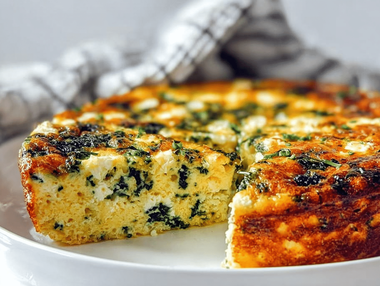 Crustless Cottage Cheese Breakfast Quiche