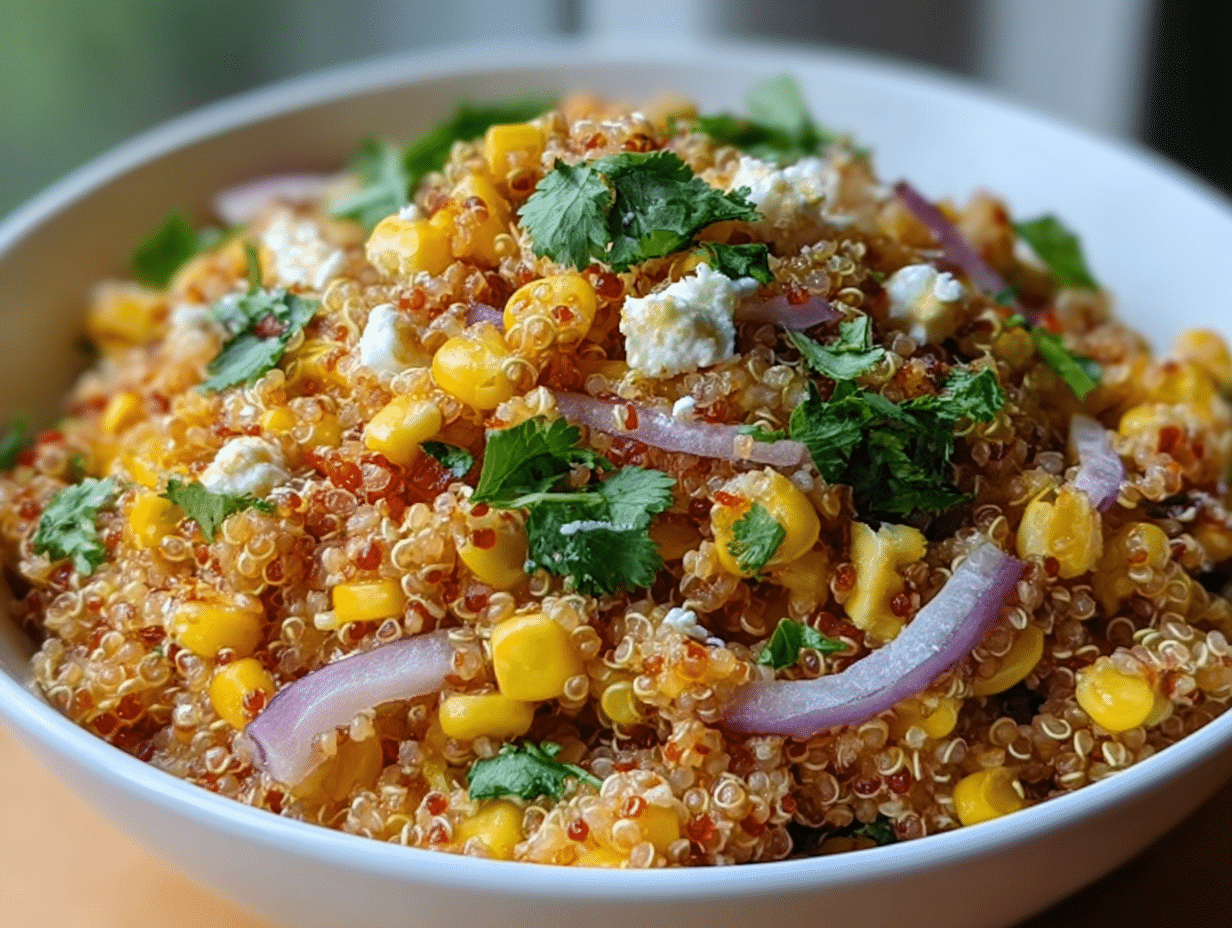 Dairy-Free Mexican Street Corn Quinoa Salad