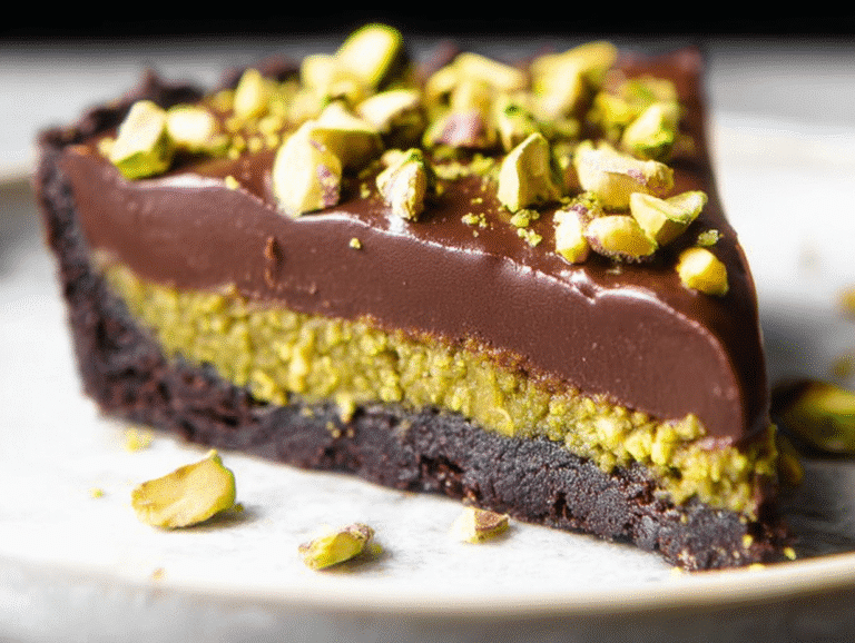 Dark Chocolate Pistachio Tart