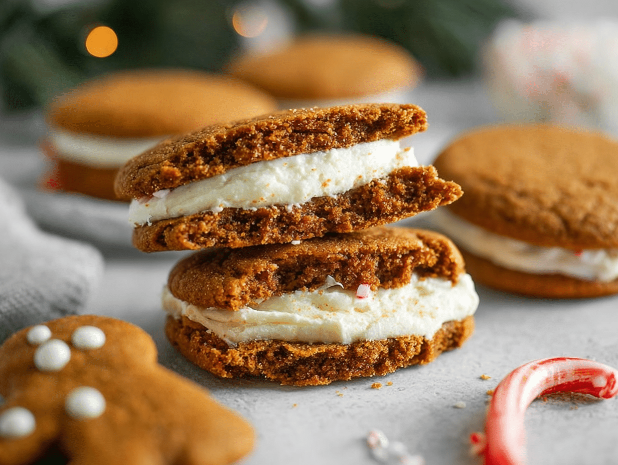 Gingerbread Cookie Sandwiches