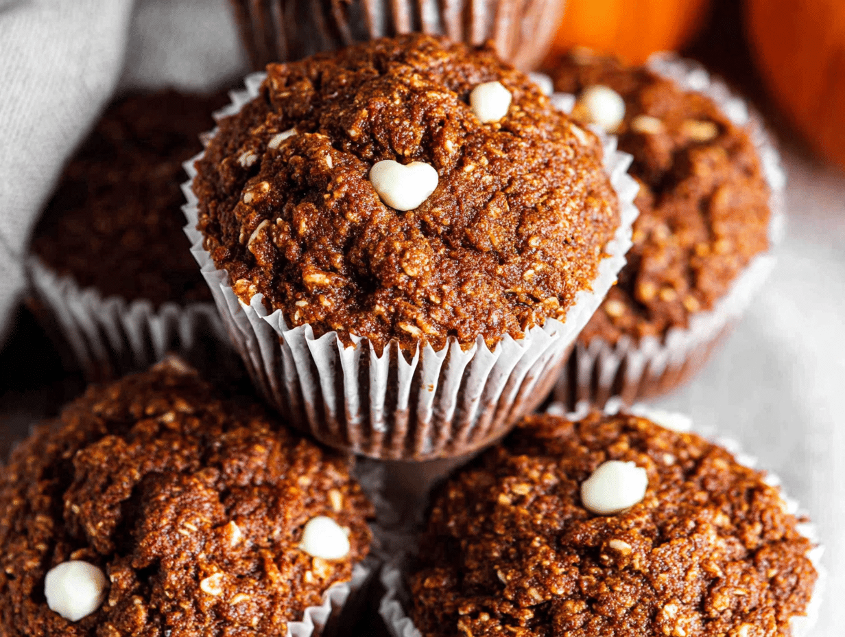 Gingerbread Oat Flour Muffins with Pumpkin