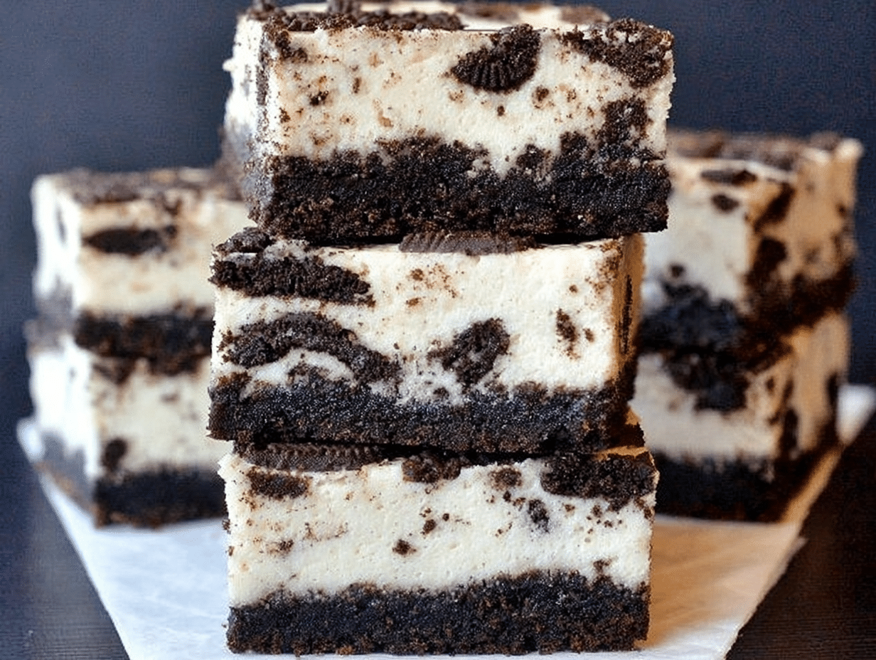 Gluten-Free Cookies and Cream Cheesecake Bars