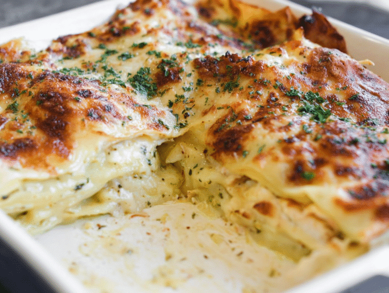 Gluten Free Garlic Chicken Lasagna