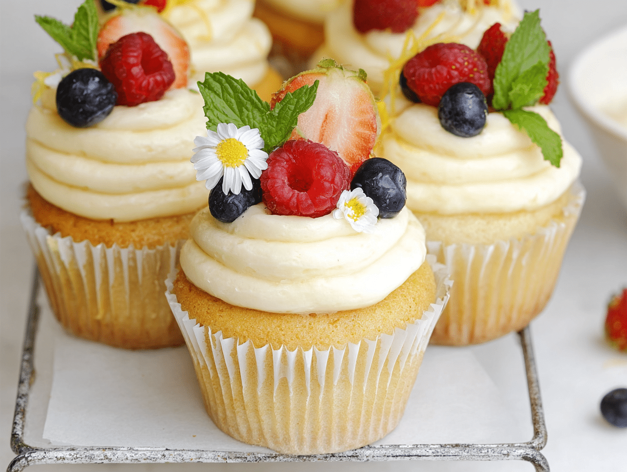 Gluten-Free Lemon Cupcakes with Lemon Frosting