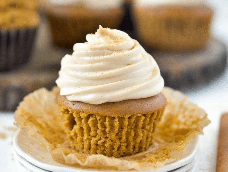 Gluten Free Pumpkin Cupcakes with Cream Cheese Frosting