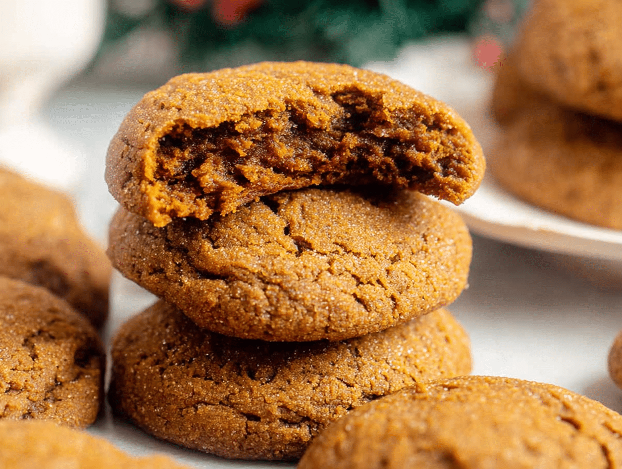 Gluten-Free Soft and Chewy Ginger Molasses Cookies
