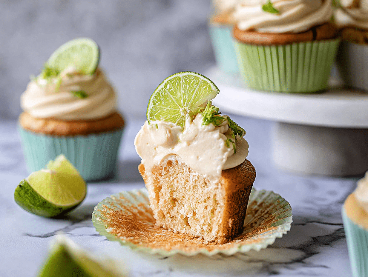 Gluten Free and Sugar Free Vegan Coconut Lime Cupcakes