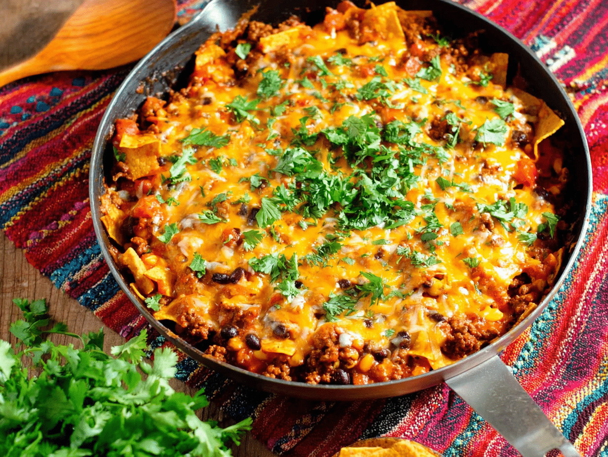 Ground Beef Enchilada Skillet