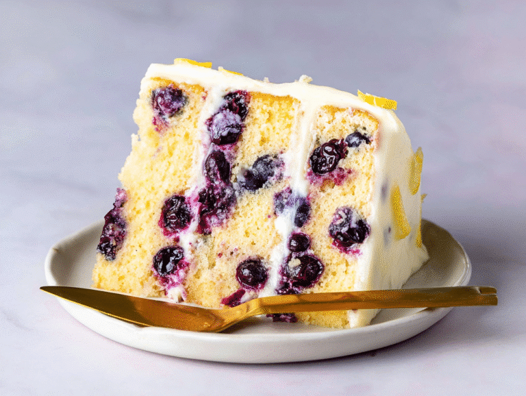Healthy Lemon Blueberry Cake